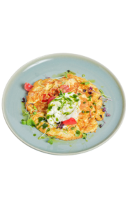 Frittata con Cipolla Rossa e Datterini Gialli