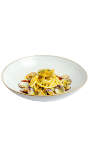 Spaghettone alle Vongole veraci e Bottarga